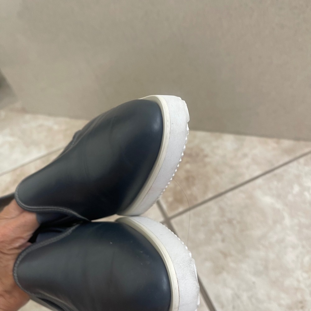 Everlane Navy Blue Leather Street Shoe Pointed Toe Slip On Sneaker Italy lady 10 - Picture 2 of 13